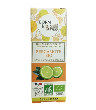 Aceite esencial de Bergamota orgánico-5 ml | Aceite puro de bergamota