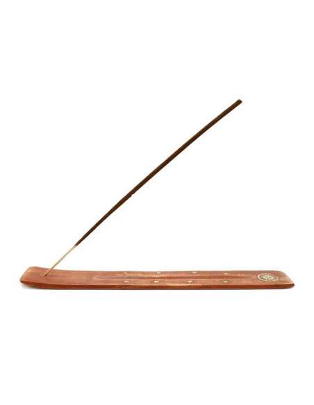 Soporte incienso madera labrada