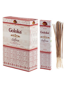 Incienso Goloka Saffron (azafran) 12x15g Nag Champa