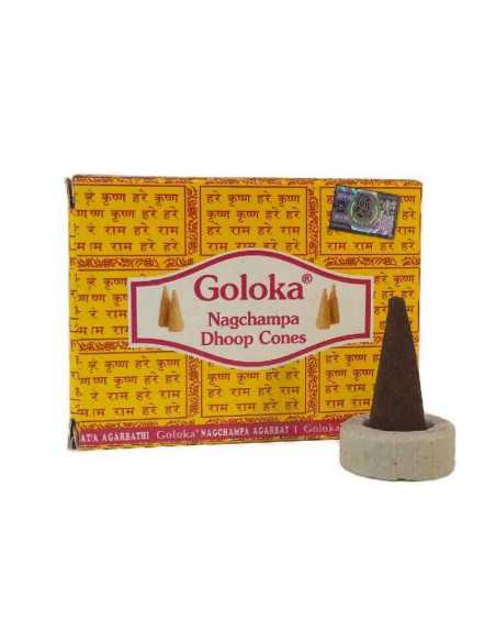 Conos Incienso Goloka amarillo 10 conos Nag Champa