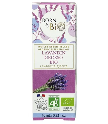 Aceite esencial de Lavandin Grosso orgánico-10 ml | Aceite esencial espliego macho