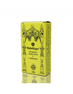 Incienso Olibanum 50g y Carbones 10u Radhe Shyam