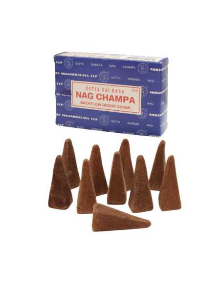 Conos Reflujo Satya Original Dhoop (azul) 10 conos Nag Champa
