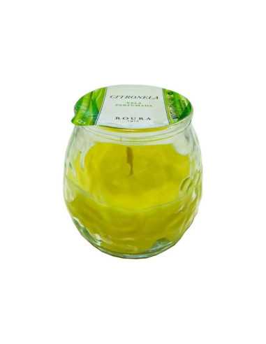 Vela citronela vaso de cristal 75x70mm 30H Roura AF
