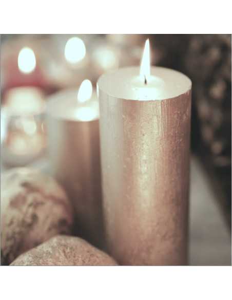 Vela Cilindrica Maciza,Plata 7Dx10A cm Decoragloba