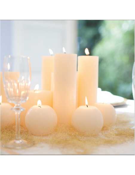 Vela Circular Maciza con mecha 10Dcm Decoragloba