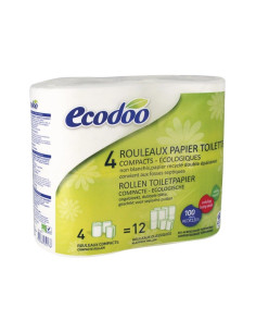 Papel higienico compacto 100% reciclado 4uds Ecodoo