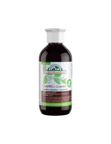 Champu cabello castaño henna, keratina y aloe 300ml Corpore Sano Champu cabello castaño henna, keratina y aloe 300ml Corpore Sano
