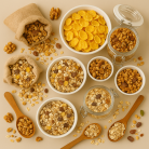 Mueslis, krunchys, granolas